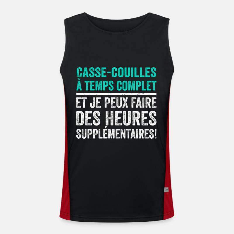 Casse-couilles À Temps Complet Débardeur respirant contrasté Homme 