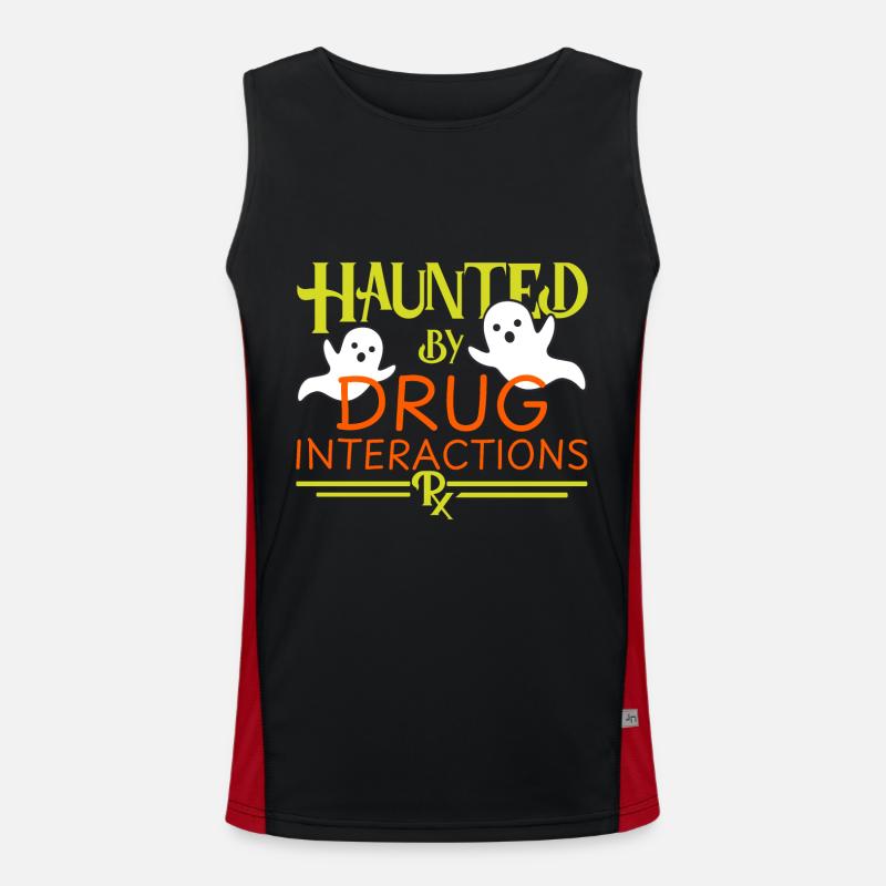 Pharmacy Halloween | Haunted Men's Functional Contrast Tank Top 