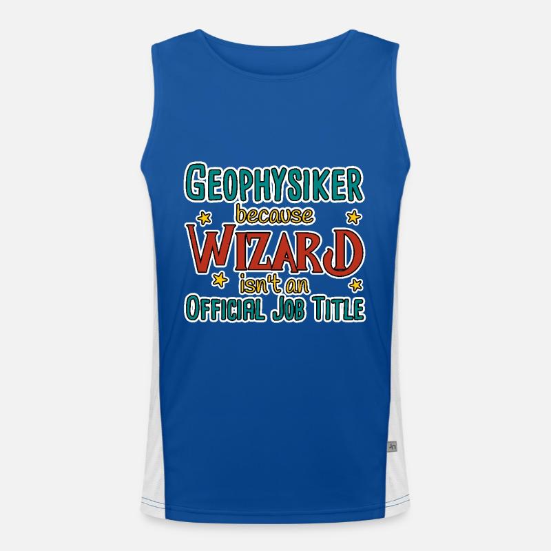 Geophysiker Wizard Geophysik Funktionelles Kontrast-Tank Top für Männer 