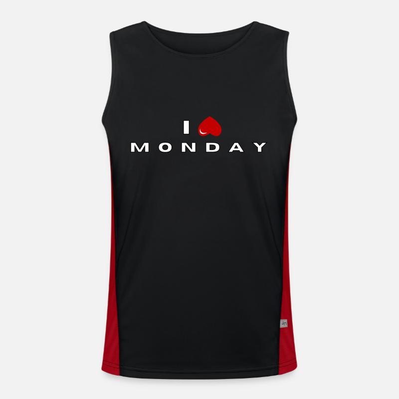 I hate Monday Men's Functional Contrast Tank Top 
