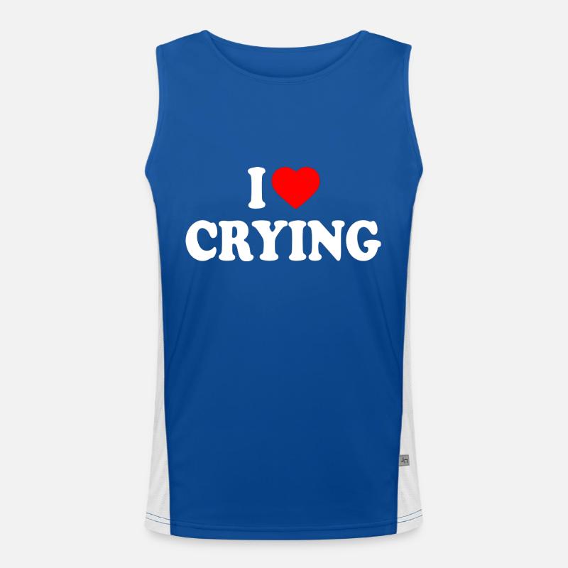 i love crying Débardeur respirant contrasté Homme 
