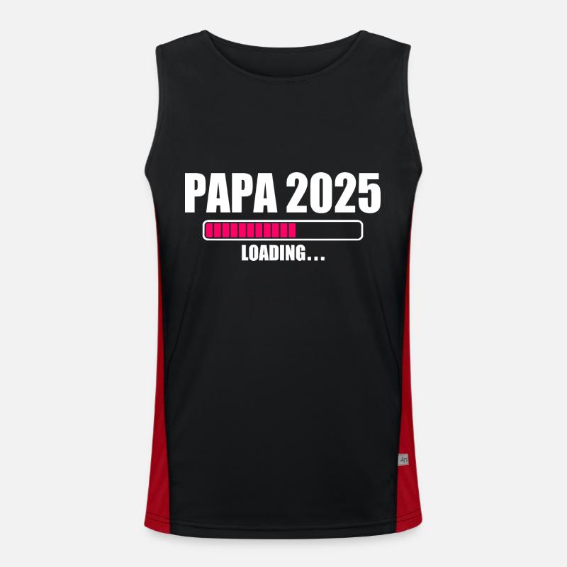 Papa 2025 Funktionelles Kontrast-Tank Top für Männer 