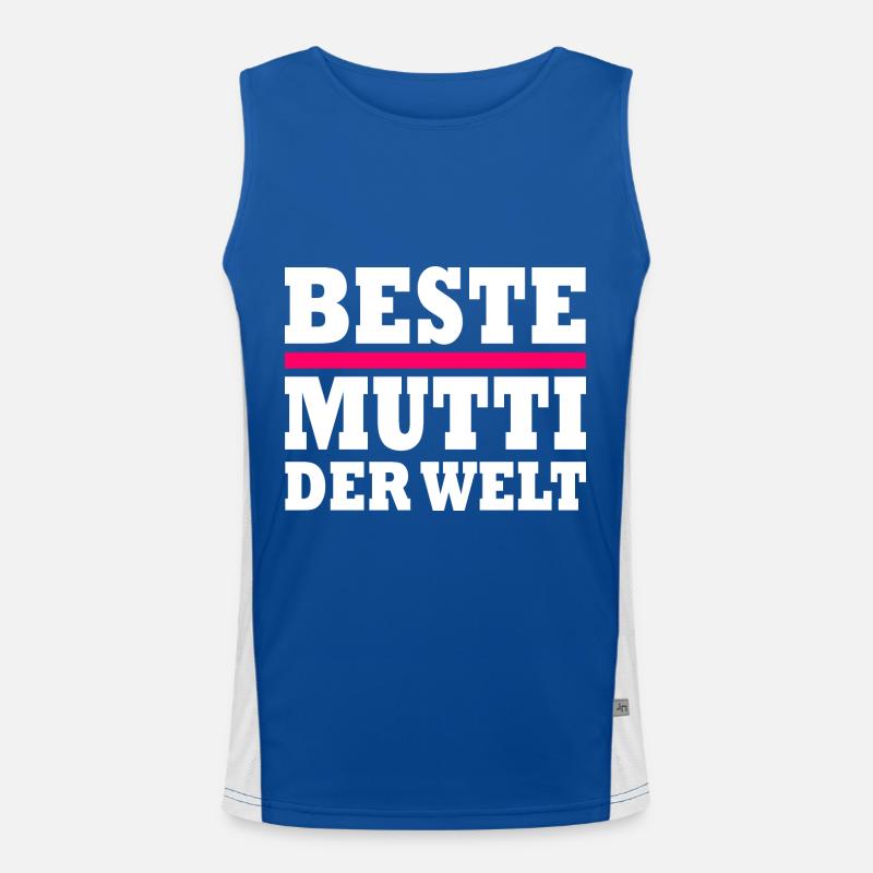 Beste mutti der welt Funktionelles Kontrast-Tank Top für Männer 