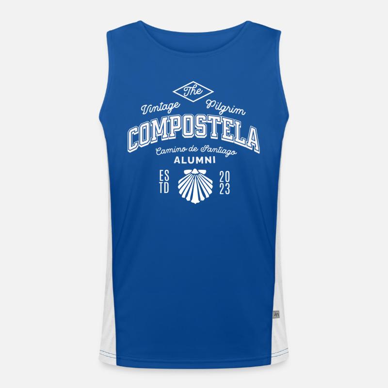 Die alten Pilgrim Compostela Alumni Funktionelles Kontrast-Tank Top für Männer 