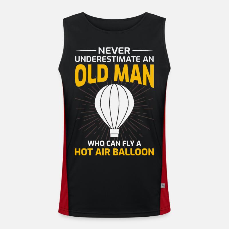 Heißluftballonfahrt Hopper Ballonfahrt Ballonfahrer Funktionelles Kontrast-Tank Top für Männer 