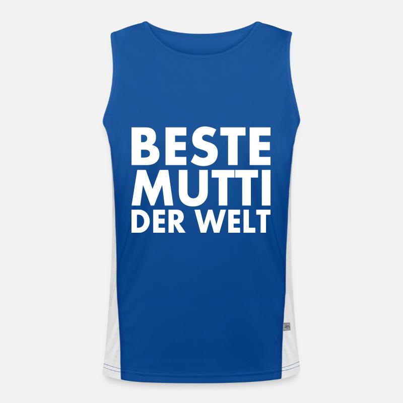 Beste mutti der welt Funktionelles Kontrast-Tank Top für Männer 