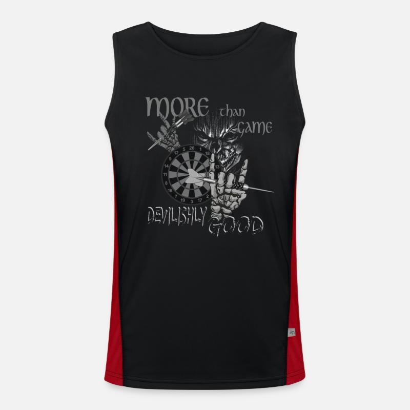 Dart Design devilishly good, Dart devilishly good, Men's Functional Contrast Tank Top 