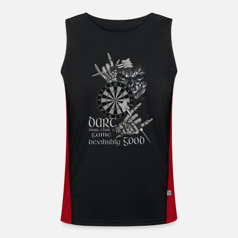Dart Design devilishly good, Dart devilishly good, Men's Functional Contrast Tank Top 