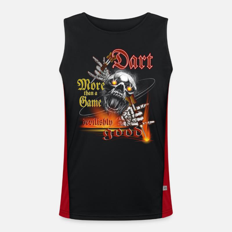 Dart design devilishly good, Dart devilishly good, Men's Functional Contrast Tank Top 