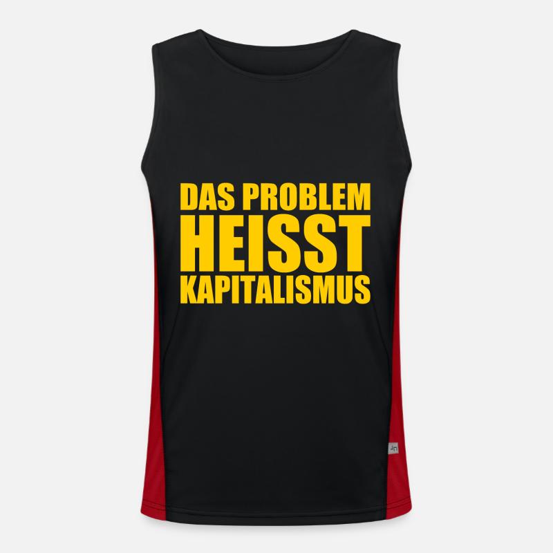 Das problem heisst kapitalismus Funktionelles Kontrast-Tank Top für Männer 