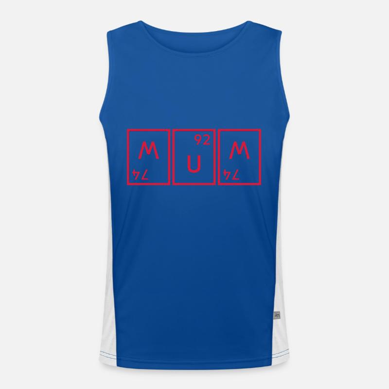 Mum (tungsten twisted, uranium, tungsten twisted) Men's Functional Contrast Tank Top 