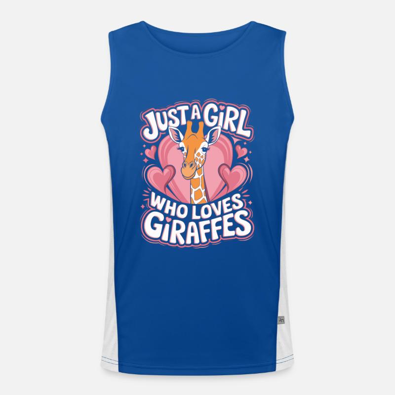 Giraffe Lustiger Spruch Mädchen Funktionelles Kontrast-Tank Top für Männer 