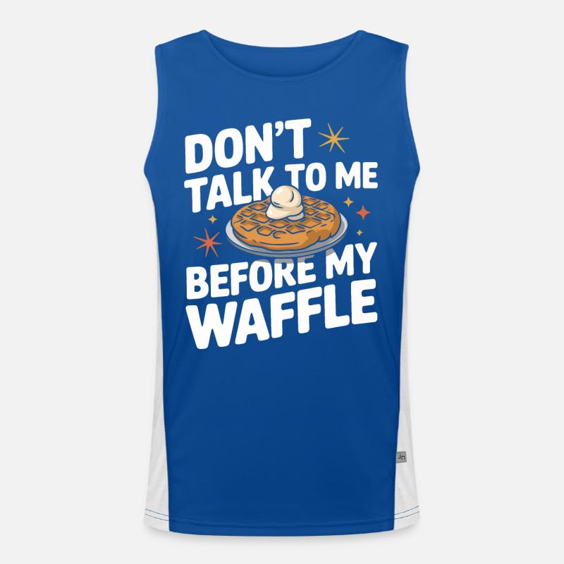 Waffles Breakfast Sweets Men's Functional Contrast Tank Top 