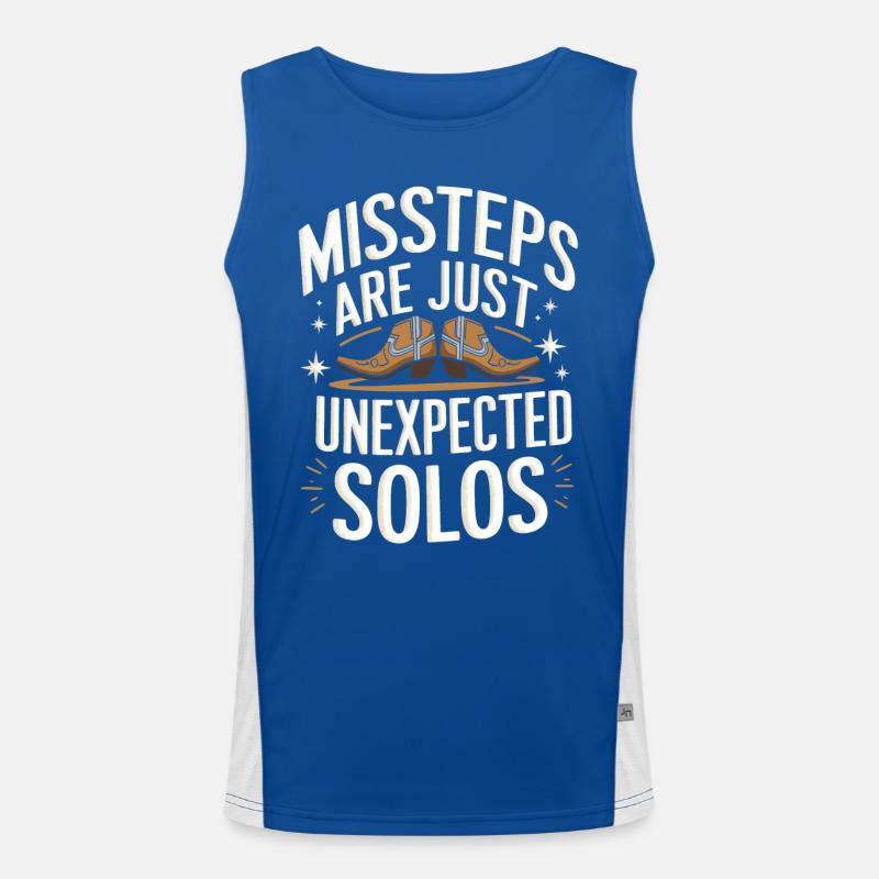 Line Dancing Tanzen Tänzer Funktionelles Kontrast-Tank Top für Männer 