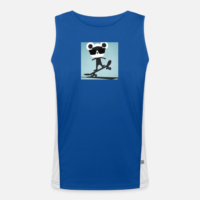 Skater Bär Funktionelles Kontrast-Tank Top für Männer 