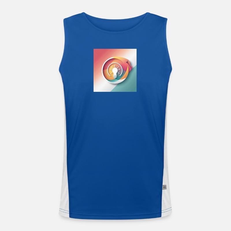 Abstract Creativity Illustration Men's Functional Contrast Tank Top 