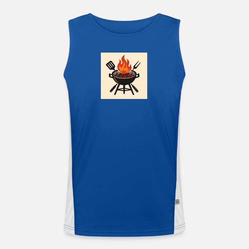 Feuriger Grillabend Funktionelles Kontrast-Tank Top für Männer 
