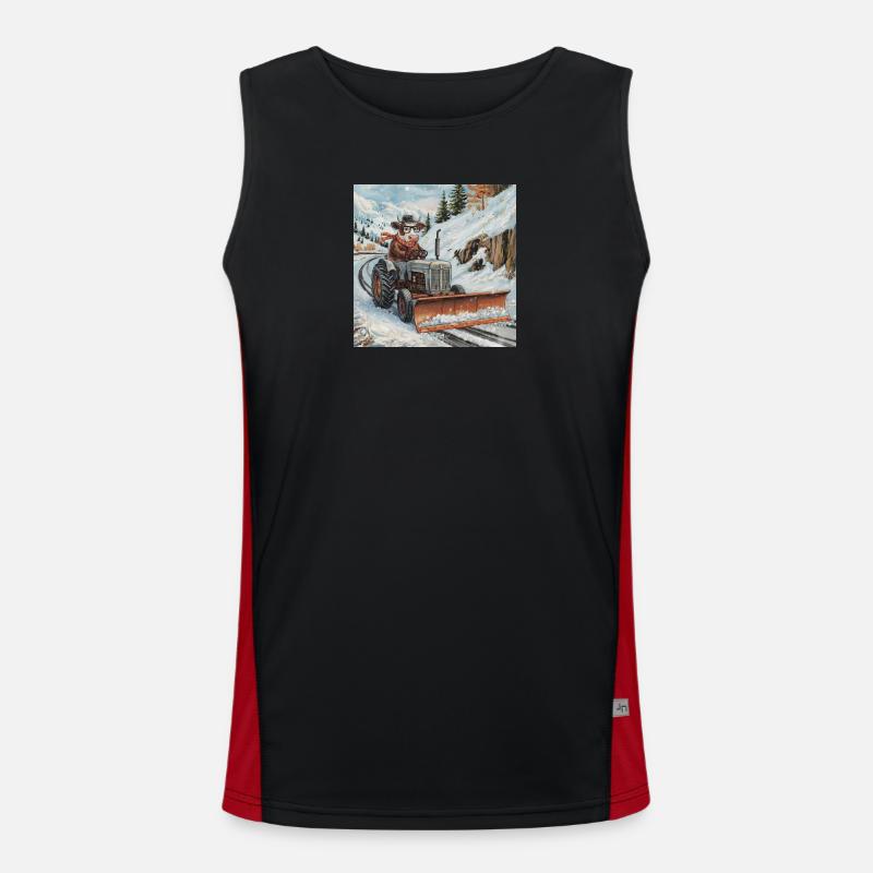 Schneepflug Funktionelles Kontrast-Tank Top für Männer 