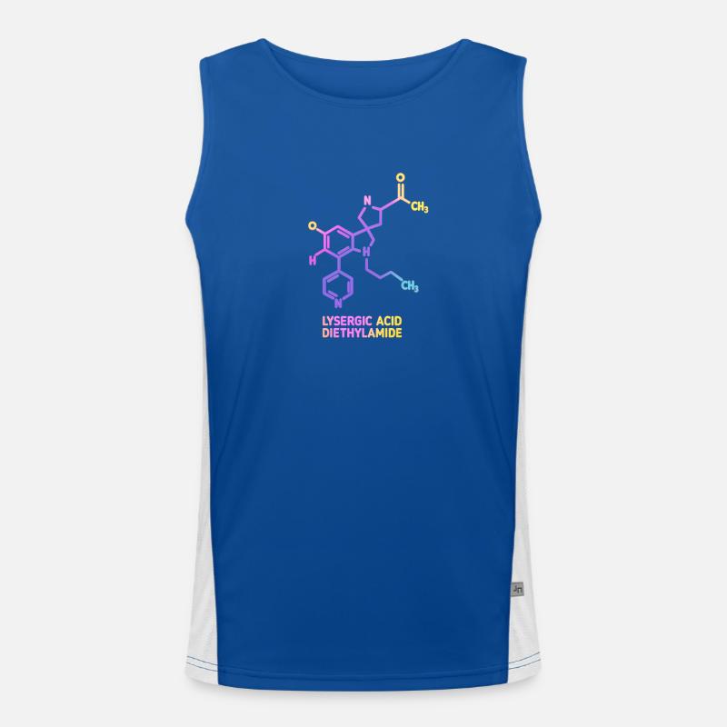Psychedelic Molecular Art LSD Men's Functional Contrast Tank Top 