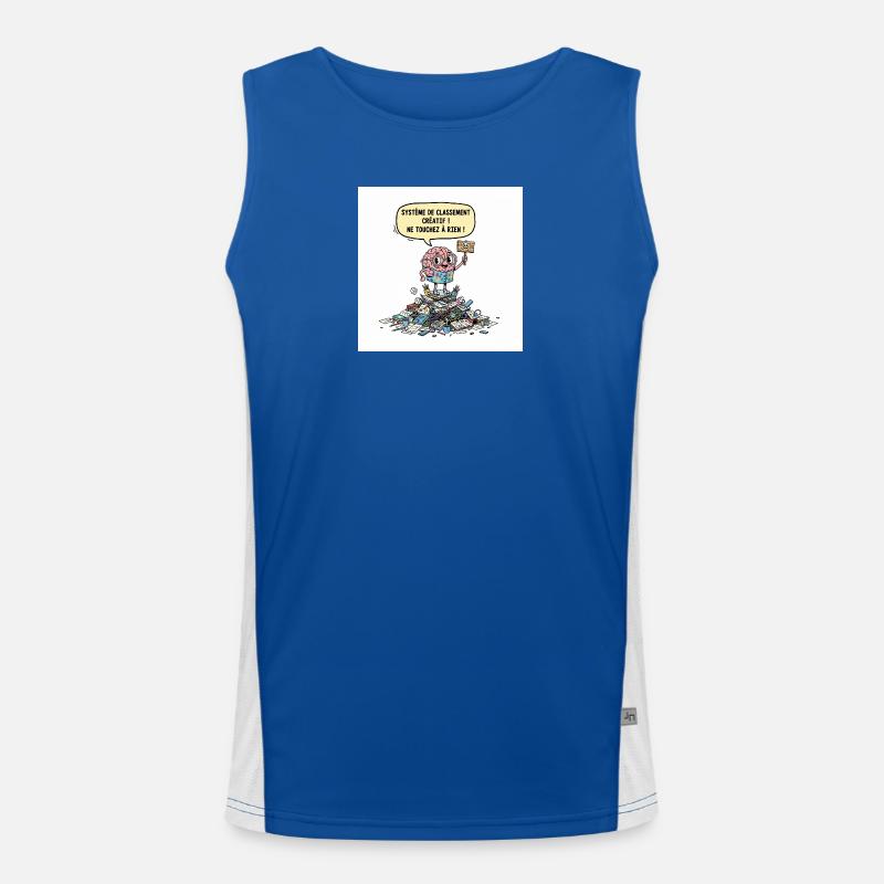Creative Chaos Brain Men's Functional Contrast Tank Top 