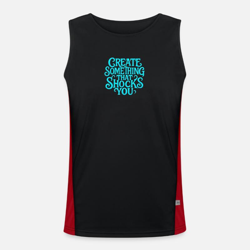 Create something that shocks you Men's Functional Contrast Tank Top 