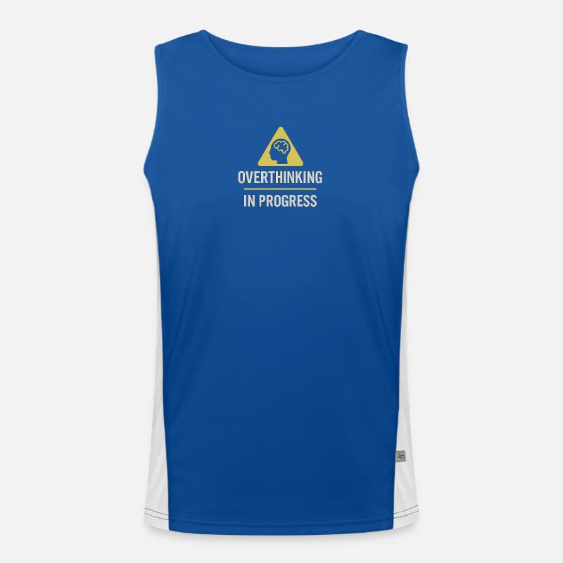 Overthinking In Progress Men's Functional Contrast Tank Top 