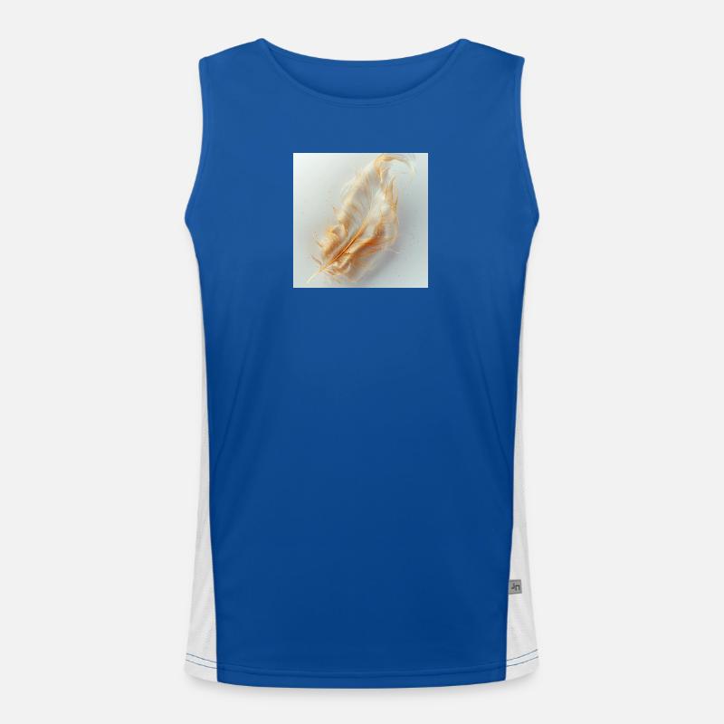 Ätherische Feder leuchtend – Symbol des Lichts Funktionelles Kontrast-Tank Top für Männer 