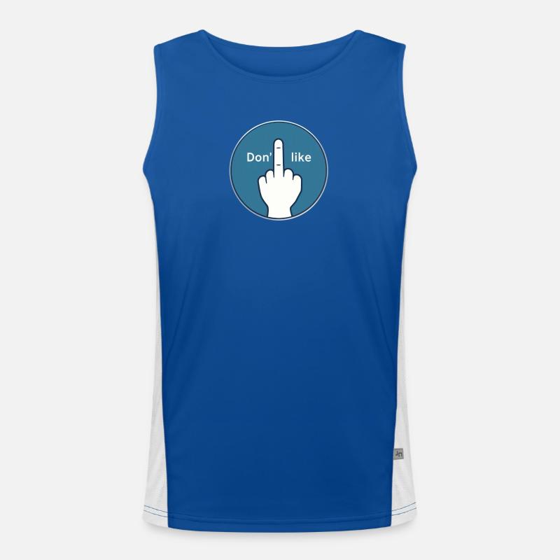 No Thanks Middle Finger Design Men's Functional Contrast Tank Top 