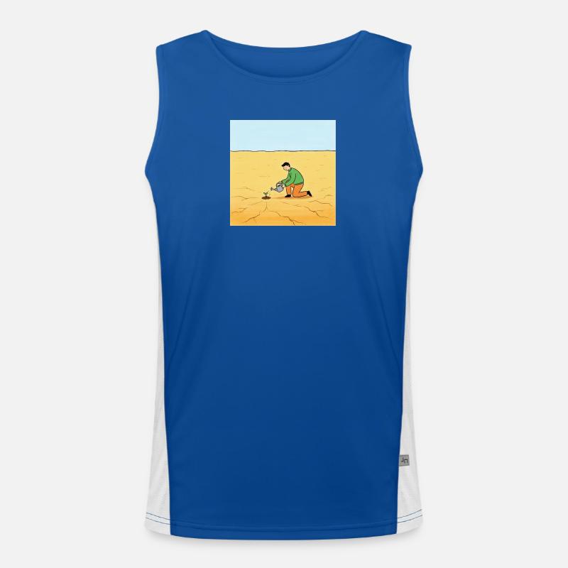 Samen der Hoffnung in der Wüste Funktionelles Kontrast-Tank Top für Männer 