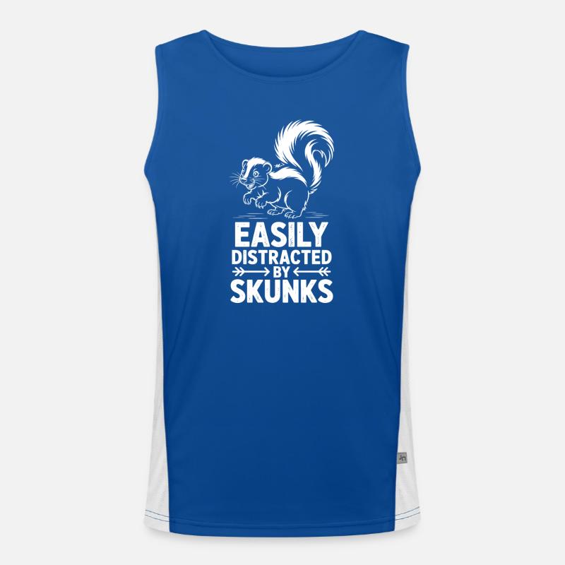 Skunk Sayings Funny Skunk Gift Men's Functional Contrast Tank Top 