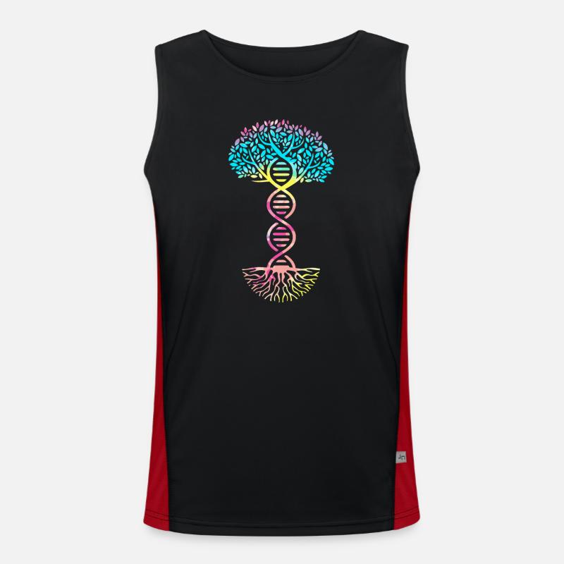 Structural formula molecule - Men's Functional Contrast Tank Top  - black/red