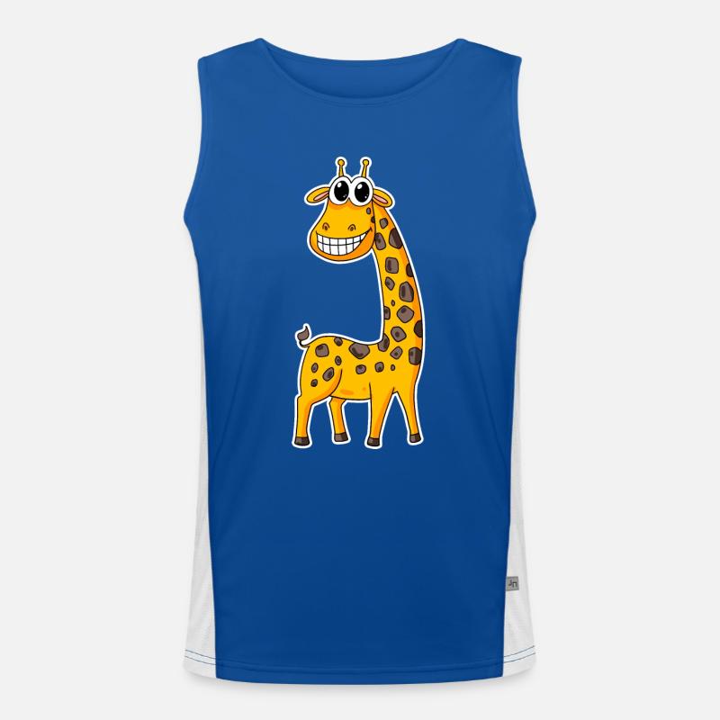 Giraffe Langer Hals Funktionelles Kontrast-Tank Top für Männer 