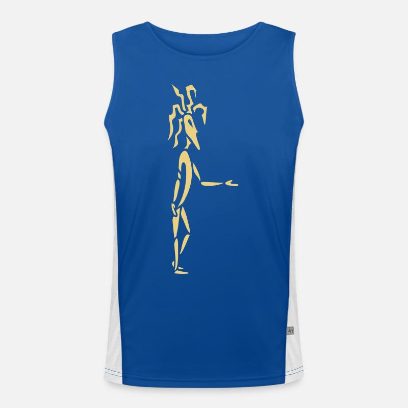 Mann mit Dreadlocks Funktionelles Kontrast-Tank Top für Männer 