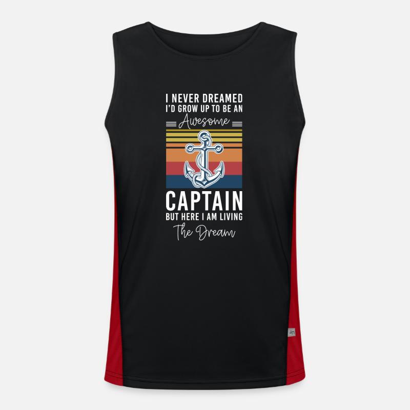 Ship Sailor Sea Men's Functional Contrast Tank Top 