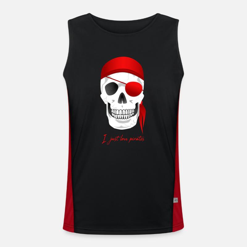 Pirate du crâne Débardeur respirant contrasté Homme 