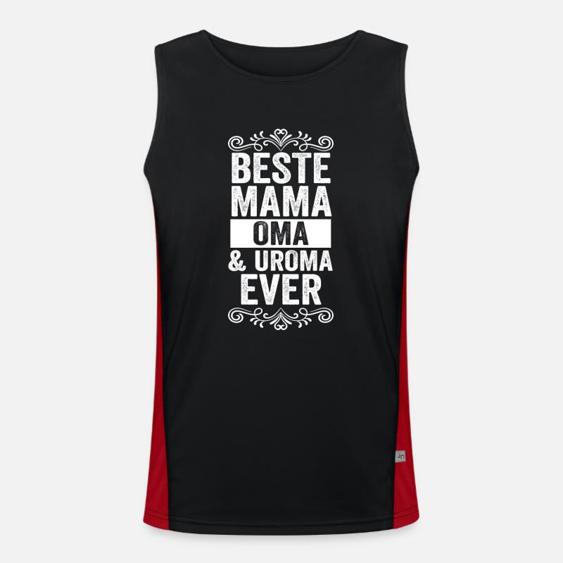 Mutter Mama Oma Uroma Funktionelles Kontrast-Tank Top für Männer 