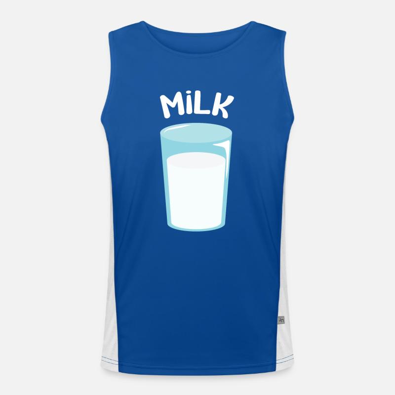 Glas Milch Funktionelles Kontrast-Tank Top für Männer 