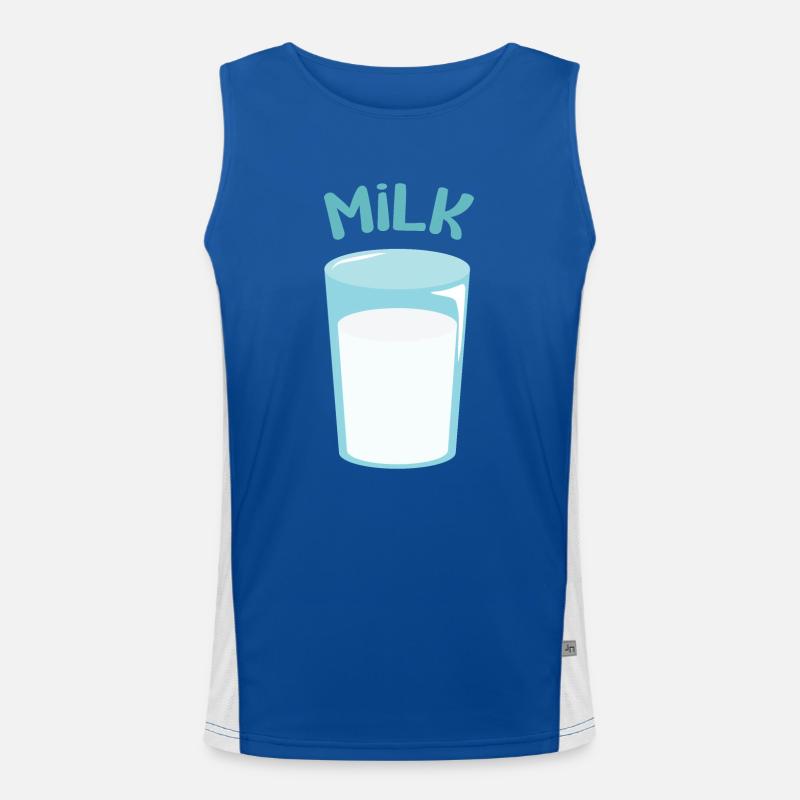 Glas Milch Funktionelles Kontrast-Tank Top für Männer 