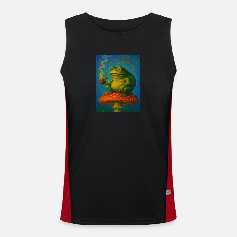 Smoking Toad - Men's Functional Contrast Tank Top  - black/red