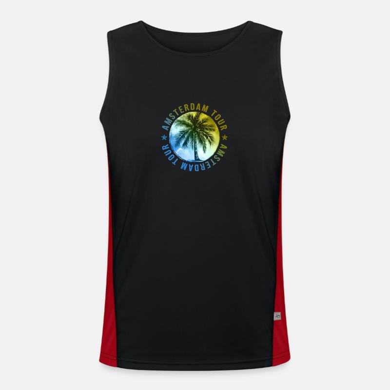 Amsterdam Tour Holidays Men's Functional Contrast Tank Top 