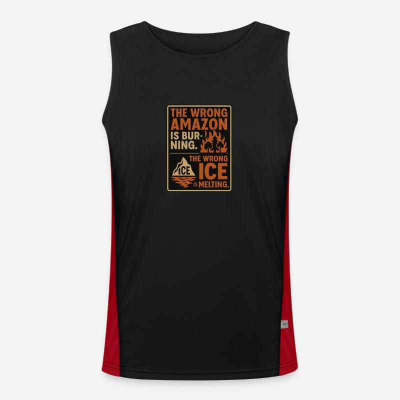 The wrong Forest is burning. The wrong lce is melt Men's Functional Contrast Tank Top 