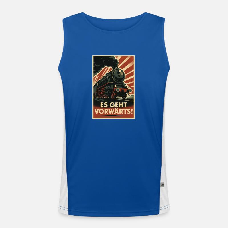 Railways Moving forward Men's Functional Contrast Tank Top 