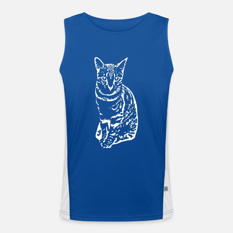 Katze Kätzchen Katzenshirt Geschenk Funktionelles Kontrast-Tank Top für Männer 