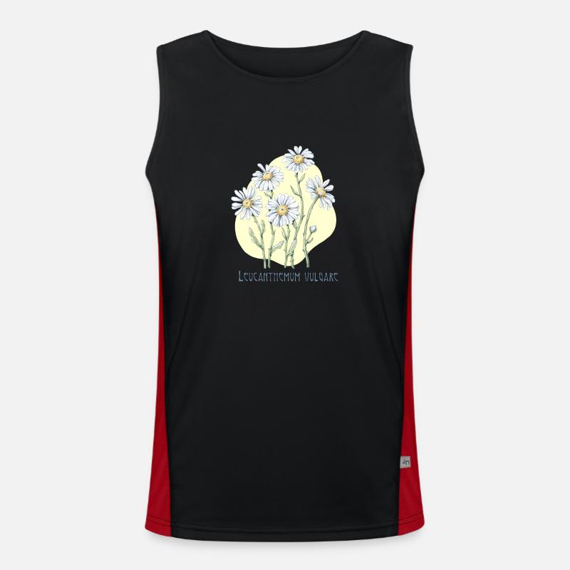 Jastrun proper botanical drawing Men's Functional Contrast Tank Top 