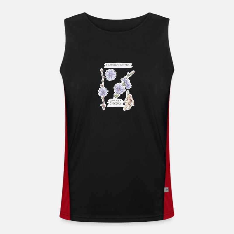 Chicorée-Reisender - Zeichnung Funktionelles Kontrast-Tank Top für Männer 