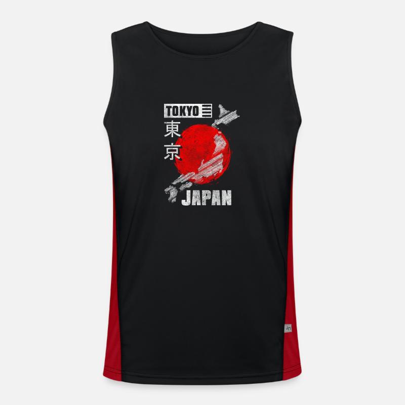 Japan Samurai Historisch Funktionelles Kontrast-Tank Top für Männer 
