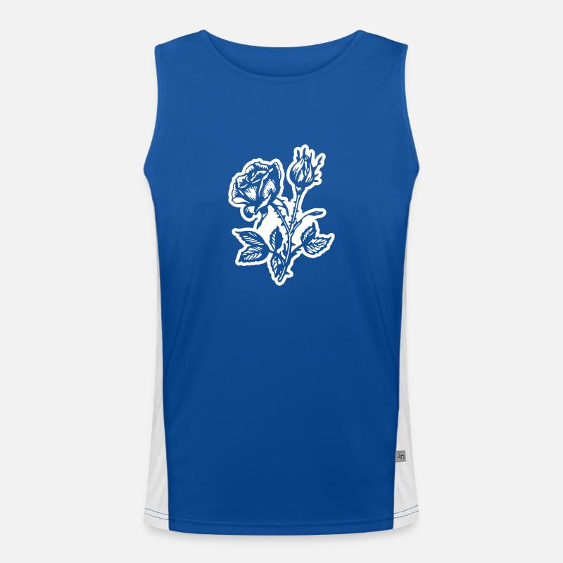 Fleur de rose Débardeur respirant contrasté Homme 