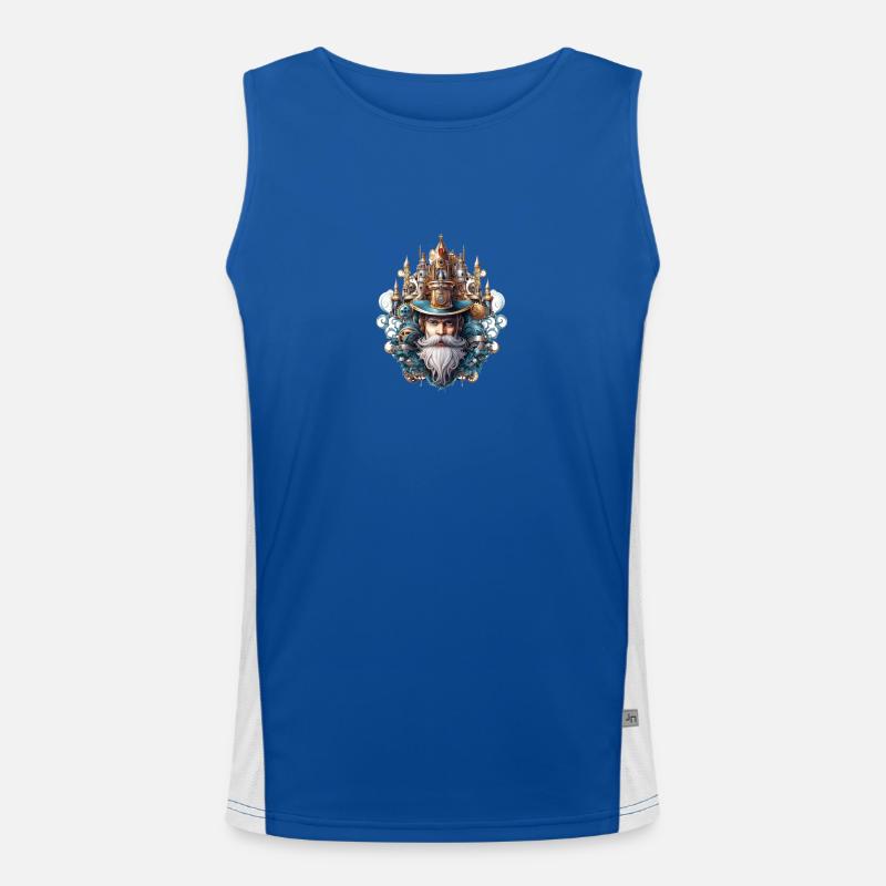 Nutcracker protects his castle and eats nuts Men's Functional Contrast Tank Top 