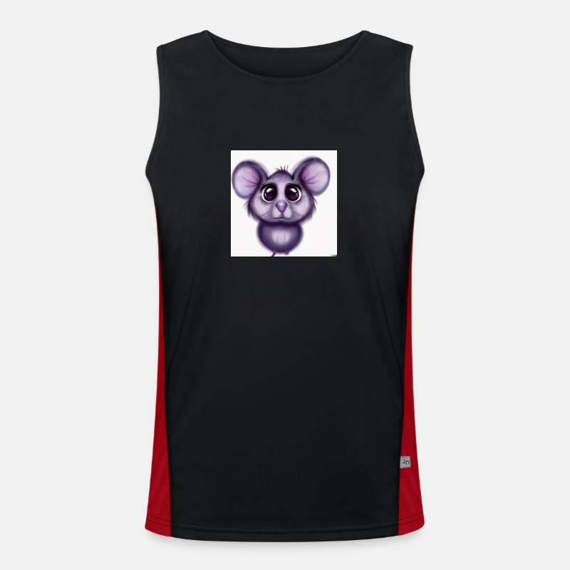 Sad Mouse Funktionelles Kontrast-Tank Top für Männer 