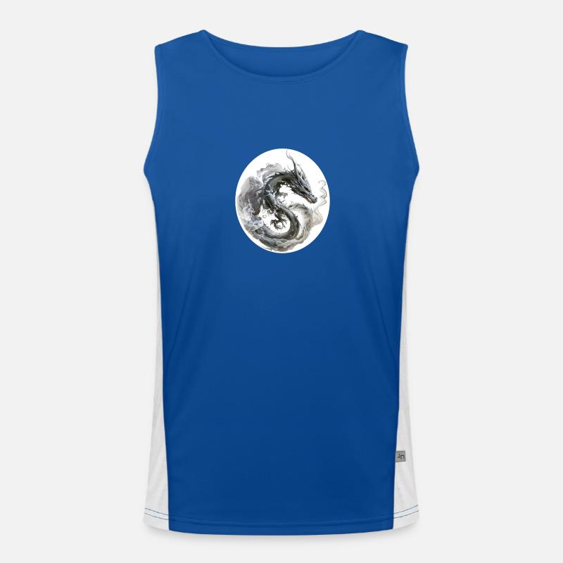 Rauchdrache Funktionelles Kontrast-Tank Top für Männer 